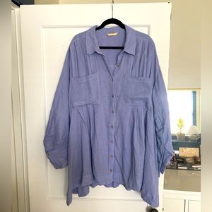 Free People Voyager Shirtdress- Periwinkle